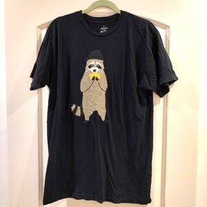 Altru Men's Taco Bandit Raccoon T-shirt Novelty Black Large